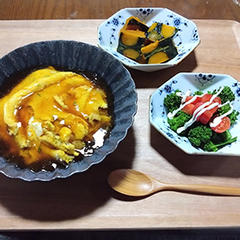 天津飯を独歩炎の中鉢に