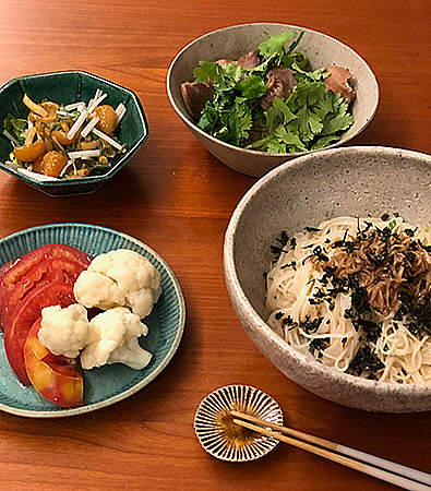 初めて作った明太子素麺は定番になりそうです