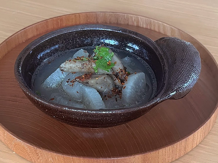 独歩炎・飴釉袋手とんすい鉢