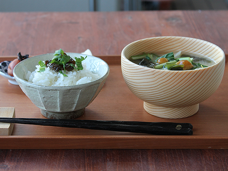 赤根真次・粉引そぎ落としご飯茶碗